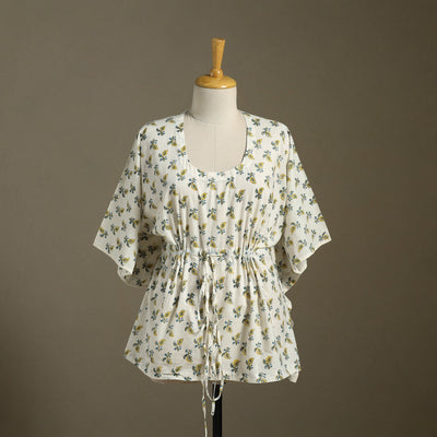Sanganeri Block Print Cotton Kaftan (Short)