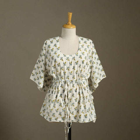 Sanganeri Block Print Cotton Kaftan (Short)