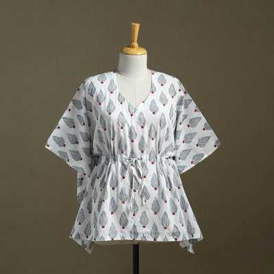 Sanganeri Block Print Cotton Kaftan (Short)