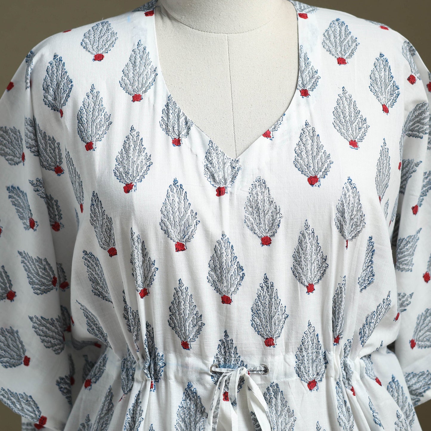Sanganeri Block Print Cotton Kaftan (Short)