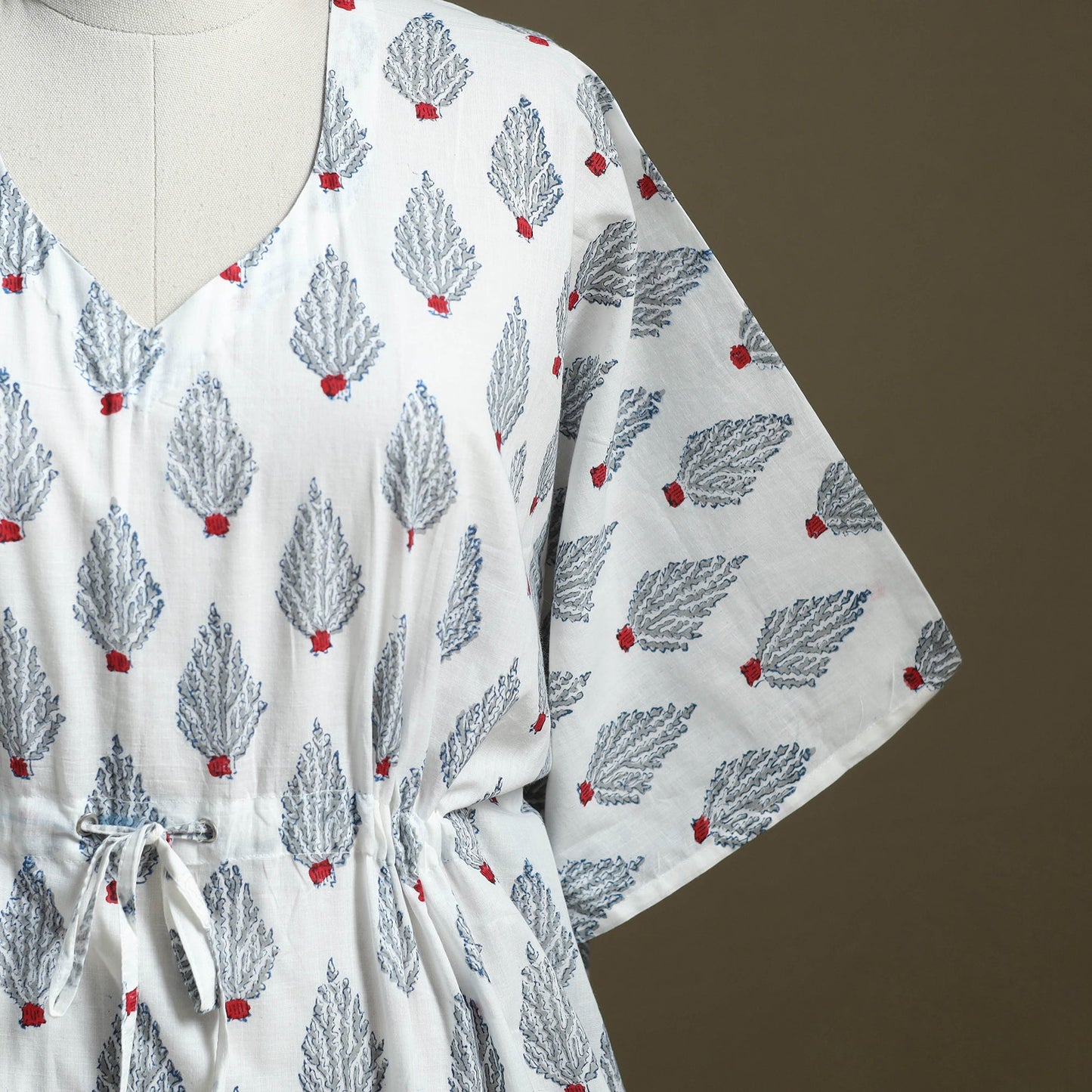 Sanganeri Block Print Cotton Kaftan (Short)