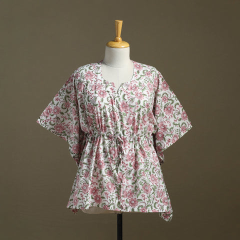 Sanganeri Block Print Cotton Kaftan (Short)