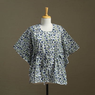 Sanganeri Block Print Cotton Kaftan (Short)