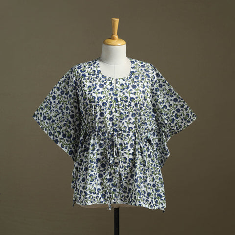Sanganeri Block Print Cotton Kaftan (Short)