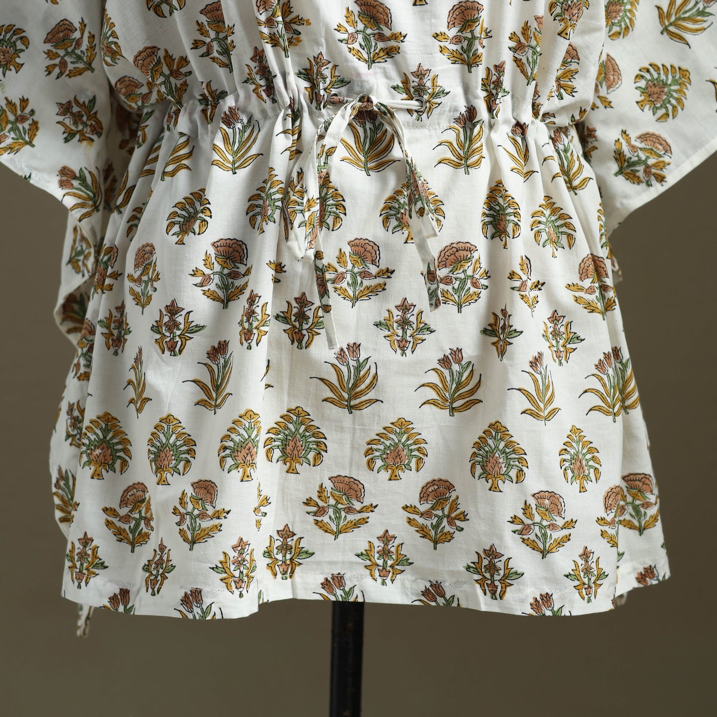 Sanganeri Block Print Cotton Kaftan (Short)