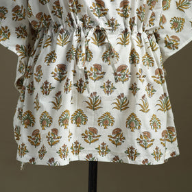 Sanganeri Block Print Cotton Kaftan (Short)