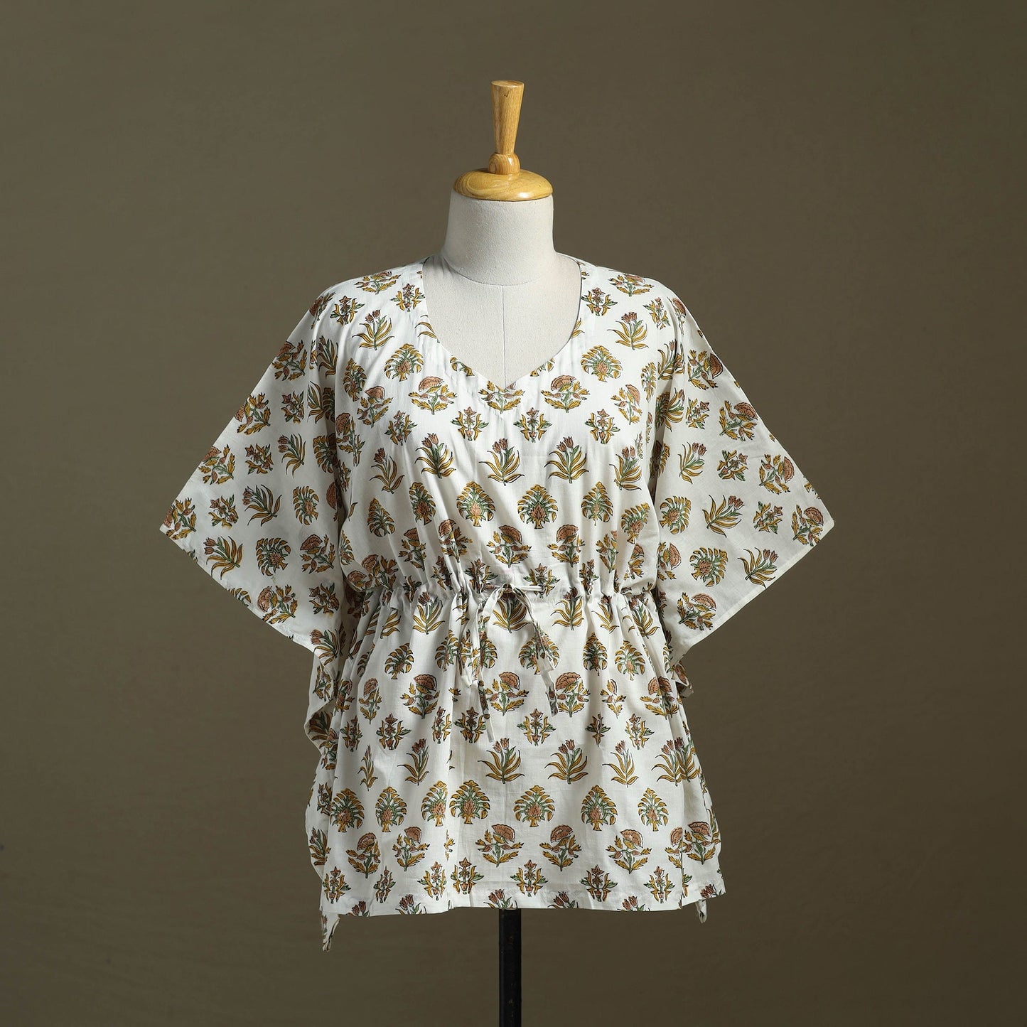 Sanganeri Block Print Cotton Kaftan (Short)