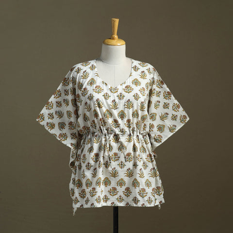 Sanganeri Block Print Cotton Kaftan (Short)