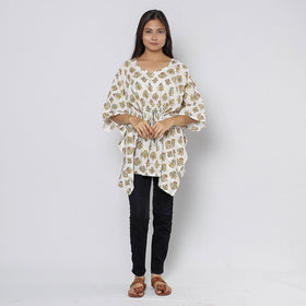 Sanganeri Block Print Cotton Kaftan (Short)
