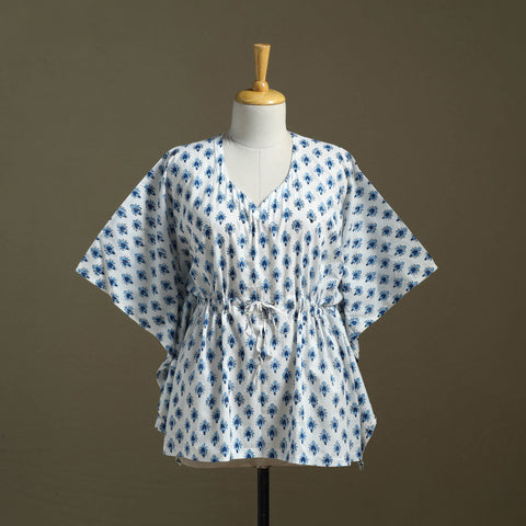 Sanganeri Block Print Cotton Kaftan (Short)