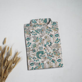 Sanganeri cotton long kurta for men 15 - handcrafted