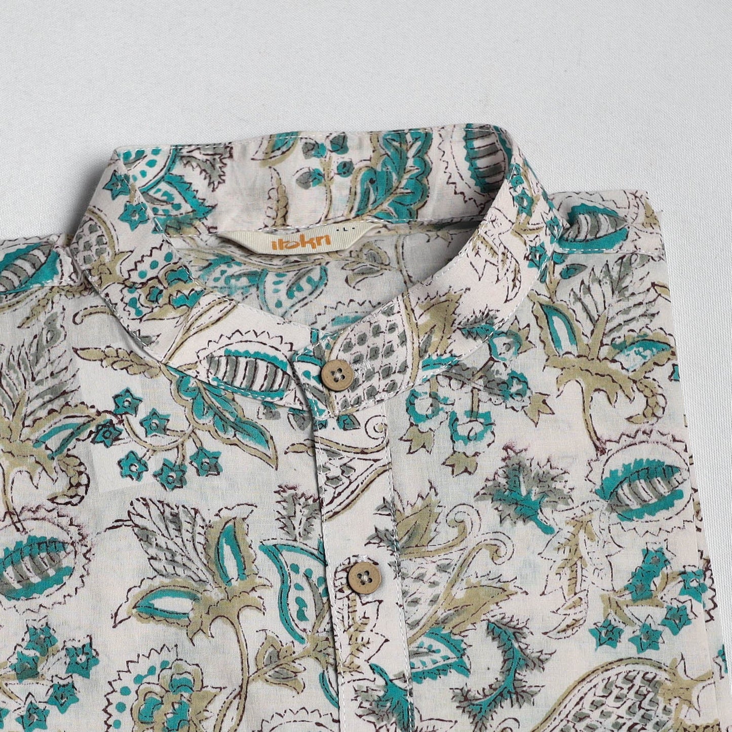 Sanganeri cotton long kurta for men 15 - handcrafted