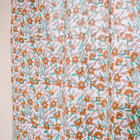  Sanganeri Block Print Pure Cotton Window Curtain Online at iTokri.com