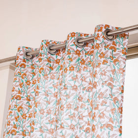  Sanganeri Block Print Pure Cotton Window Curtain Online at iTokri.com