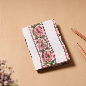  Sanganeri Fabric Cover Handmade Paper Notebook 