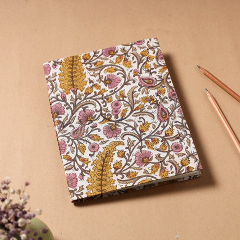  Sanganeri Fabric Cover Handmade Paper Notebook Online at iTokri.com