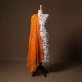 Sanganeri hand block print cotton 2pc unstitched dress