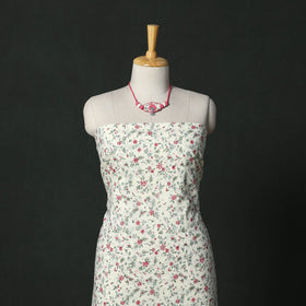 Sanganeri hand block print cotton 2pc unstitched dress