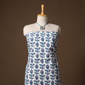 Sanganeri hand block print cotton 2pc unstitched dress