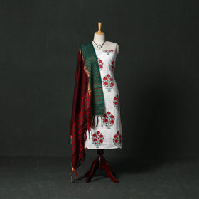 Sanganeri hand block print cotton 2pc unstitched dress