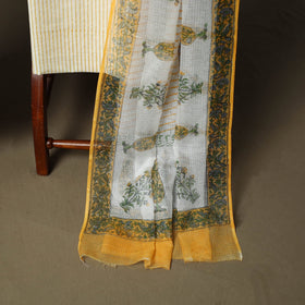 Sanganeri hand block print cotton 3pc unstitched dress