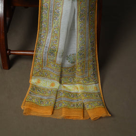 Sanganeri hand block print cotton 3pc unstitched dress