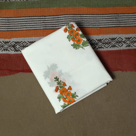 Sanganeri hand block print cotton 3pc unstitched dress