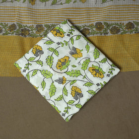 Sanganeri hand block print cotton 3pc unstitched dress