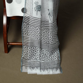 Sanganeri hand block print cotton 3pc unstitched dress
