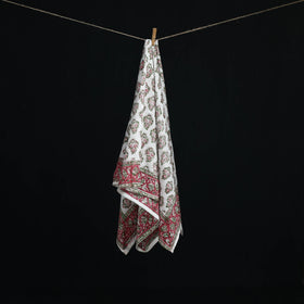 Sanganeri hand block print cotton scarf 03 - handcrafted
