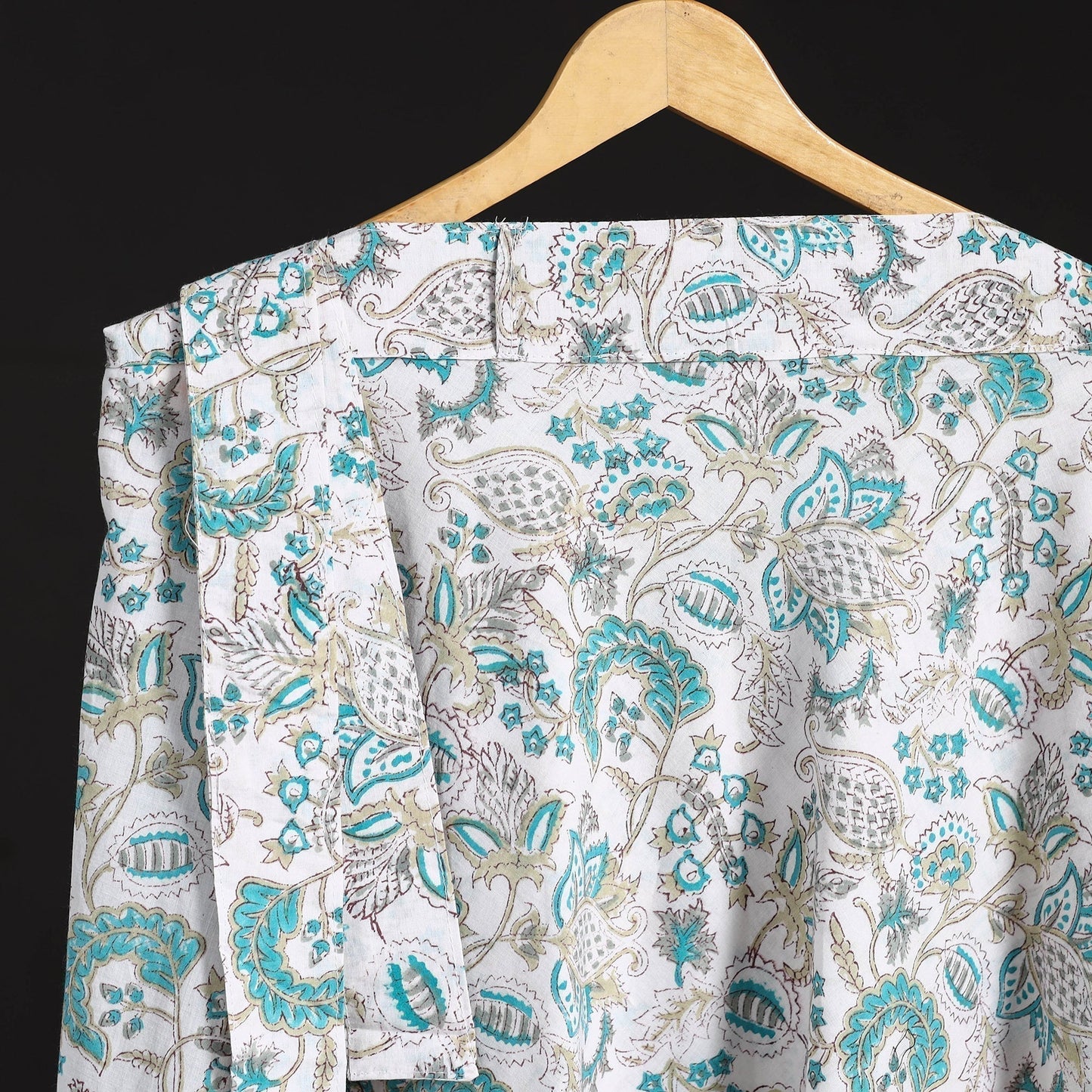 Sanganeri hand cotton wrap around skirt 50 - handcrafted