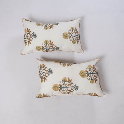 Sanganeri hand block print pillow covers (set of 2) 05