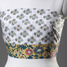 Buy Sanganeri Block Printed Cotton Blouse Piece Online at iTokri.com