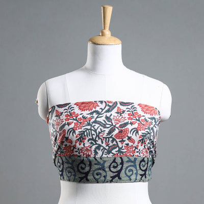 Buy Sanganeri Block Printed Cotton Blouse Piece 