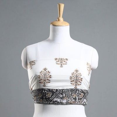 Buy Sanganeri Block Printed Cotton Blouse Piece 