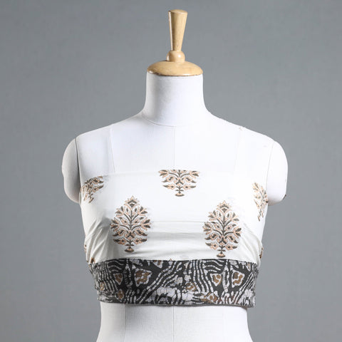 Buy Sanganeri Block Printed Cotton Blouse Piece 