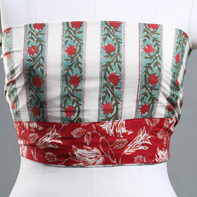 block printed blouse piece