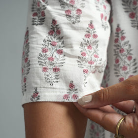 Buy Sanganeri Block Printed Cotton Long Kurta for Women