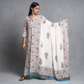 Buy Sanganeri Block Printed Cotton Kurta with Palazzo & Dupatta Set Online at iTokri.com