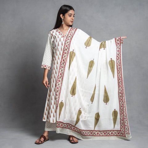 Sanganeri Kurta with Palazzo & Dupatta Set
