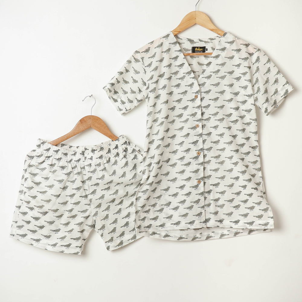  Sanganeri Block Printed Cotton Night Suit 