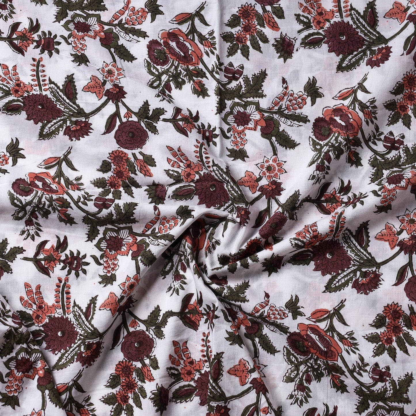  Sanganeri Block Printed Cotton Precut Fabric Online at iTokri.com