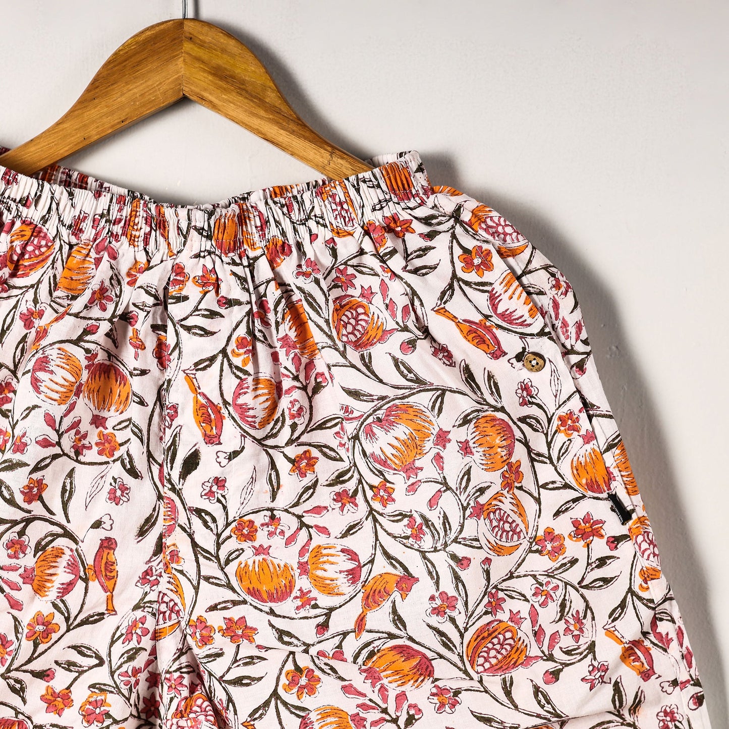  Sanganeri Block Printed Cotton Unisex Boxer/Shorts 