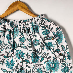  Sanganeri Block Printed Cotton Unisex Boxer/Shorts 