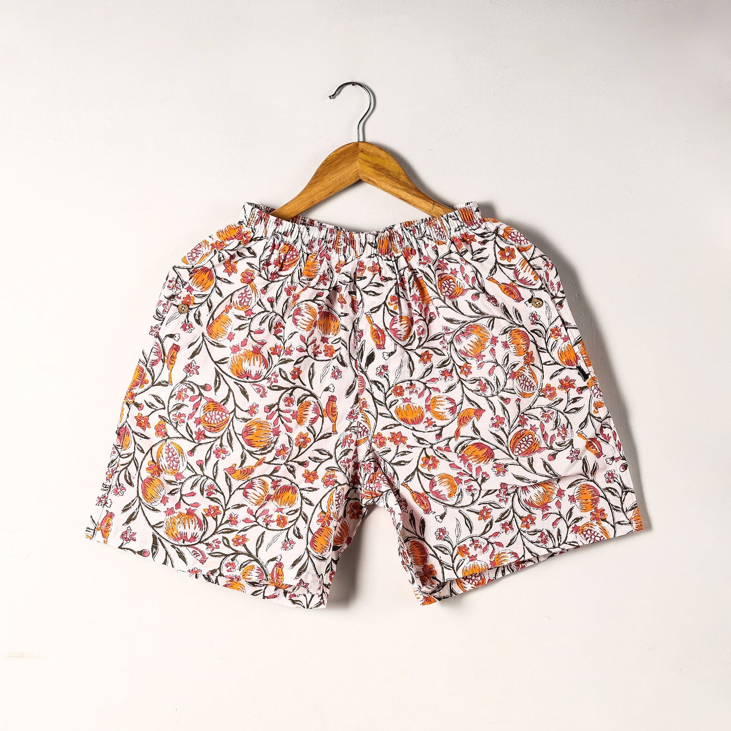  Sanganeri Block Printed Cotton Unisex Boxer/Shorts 