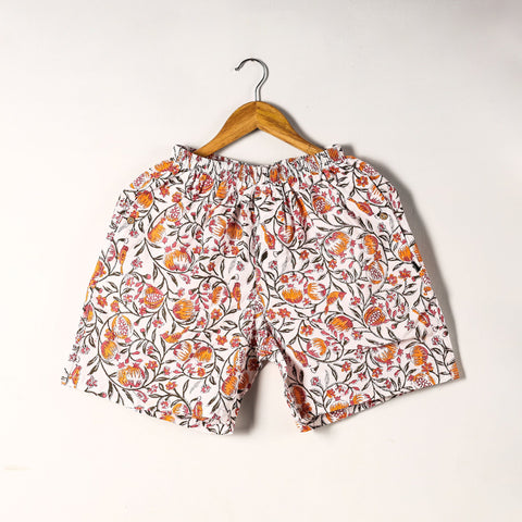  Sanganeri Block Printed Cotton Unisex Boxer/Shorts 