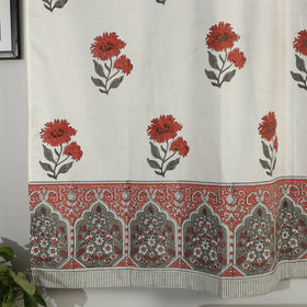 Buy Sanganeri Block Printed Cotton Window Curtain (5 x 3.5 Feet) (Single Piece) Online at iTopkri