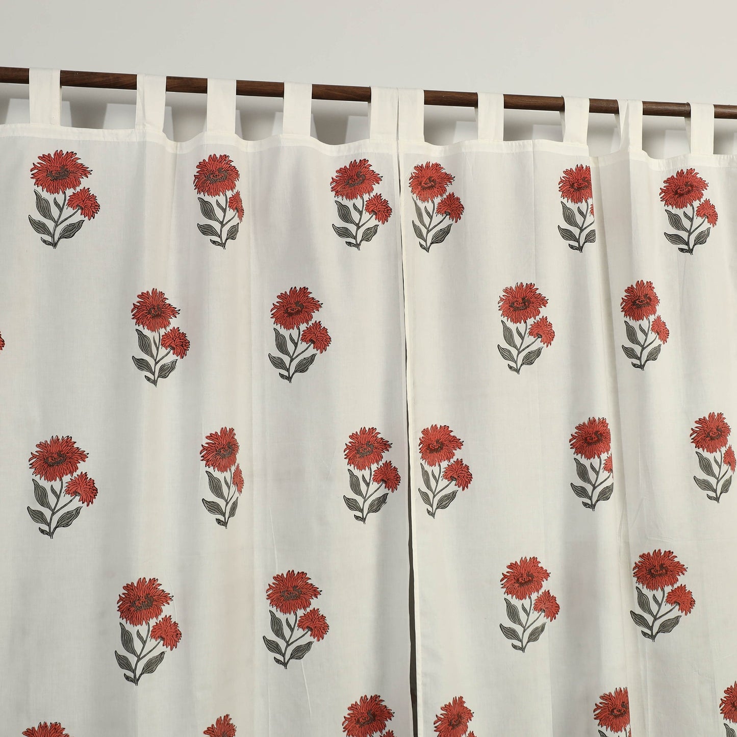Buy Sanganeri Block Printed Cotton Window Curtain (5 x 3.5 Feet) (Single Piece) Online at iTopkri