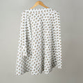 White - Sanganeri Block Printed Cotton Wrap Around Skirt 05