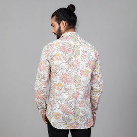  Sanganeri Block Printing Cotton Men Full Sleeve Shirt 